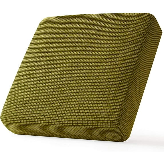 CHUN YI Spandex Stretch Couch Cushion Covers Sofa Seat Slipcovers,2PC,Yellow Green