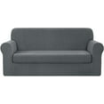 thumbnail image 1 of CHUN YI Stretch 2 Piece Houndstooth Sofa Slipcover Couch Cover,Gray,Sofa, 1 of 6
