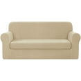 thumbnail image 1 of CHUN YI Stretch 2 Piece Houndstooth Sofa Slipcover Couch Cover,Ivory White,Sofa, 1 of 6