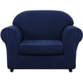 thumbnail image 1 of CHUN YI Stretch 2 Piece Houndstooth Sofa Slipcover Couch Cover,Navy,Armchair, 1 of 6