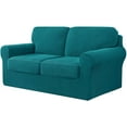 thumbnail image 1 of CHUN YI Stretch Checks Spandex Fabric Sofa Cover Non Slip Cushions Slipcover Medium, Teal, 1 of 5