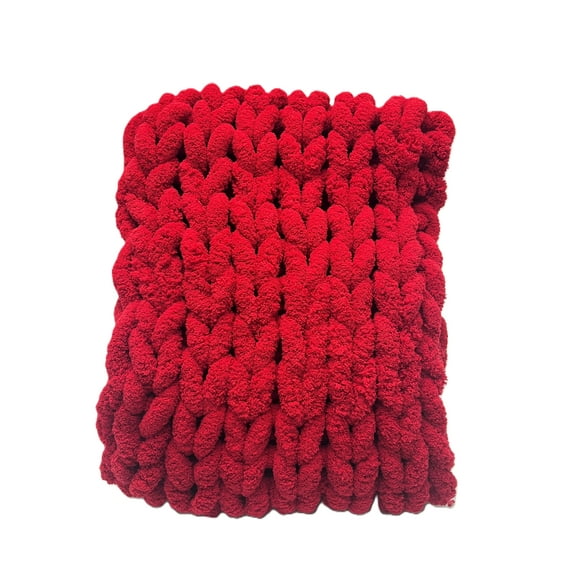 Chunky Knit Christmas Tree Scarf, Red, 62" x 24", by Holiday Time