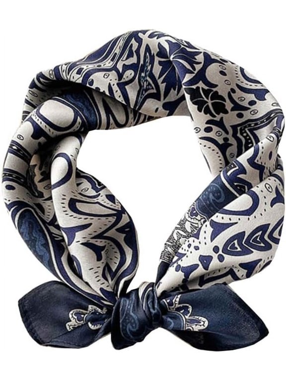 PTSPLLMY 100% Mulberry Silk Neck Scarf 21"x21" Small Square Scarfs for Women Gift Packed