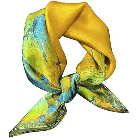 PTSPLLMY 100% Mulberry Silk Neck Scarf 21"x21" Small Square Scarfs for Women Gift Packed