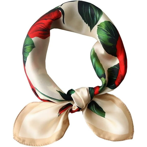 CHUNTIAN 100% Mulberry Silk Neck Scarf 21"x21" Small Square Scarfs for Women Gift Packed