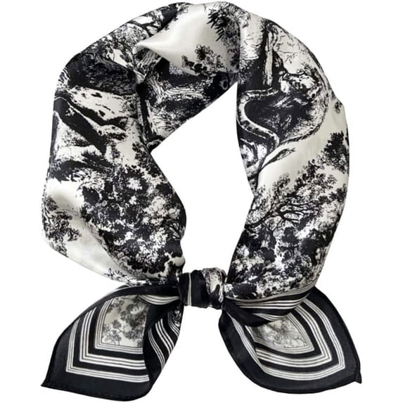 CHUNTIAN 100% Mulberry Silk Neck Scarf 21"x21" Small Square Scarfs for Women Gift Packed