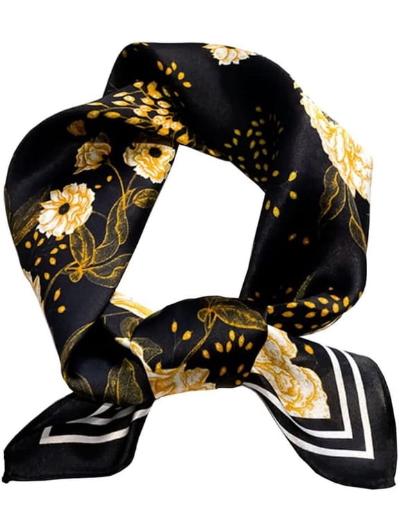 100% Mulberry Silk Neck Scarf 21"x21" Small Square Scarfs for Women Gift Packed