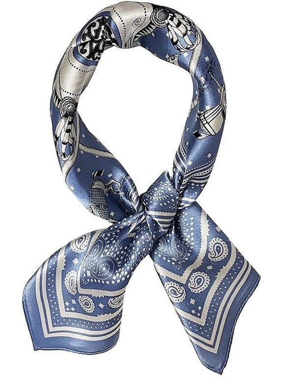 PTSPLLMY 100% Mulberry Silk Neck Scarf 21"x21" Small Square Scarfs for Women Gift Packed
