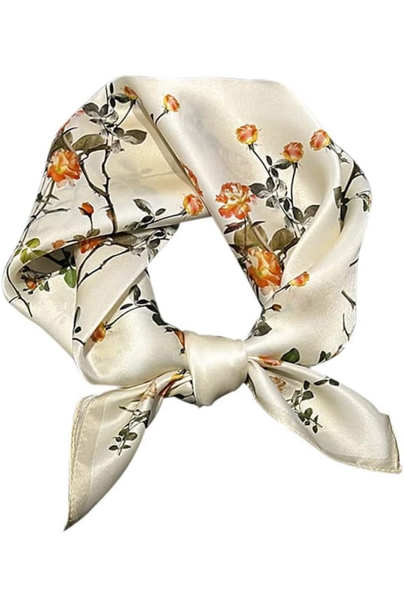 100% Mulberry Silk Scarfs Small Square Scarf 21" x 21" Neck Scarf Breathable Lightweight for Women Gift Packed