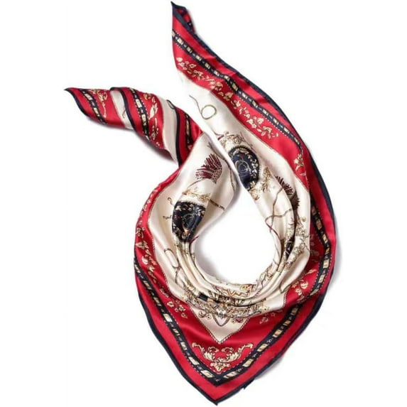 PTSPLLMY 100% Pure Mulberry Silk Scarf 35" Large Square Lightweight Headscarf –Women’s Hair Wraps-With Gift Packed