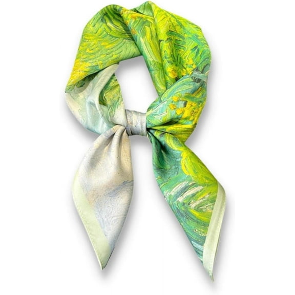 CHUNTIAN 100% Pure Mulberry Silk Square Scarf 27"x27" Women Neckerchief Headscarf Gift Packed