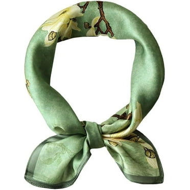 CHUNTIAN 100% Pure Mulberry Silk Square Scarf for Hair-26''x26'' Women Men Natural Silk Neckerchief Headscarf
