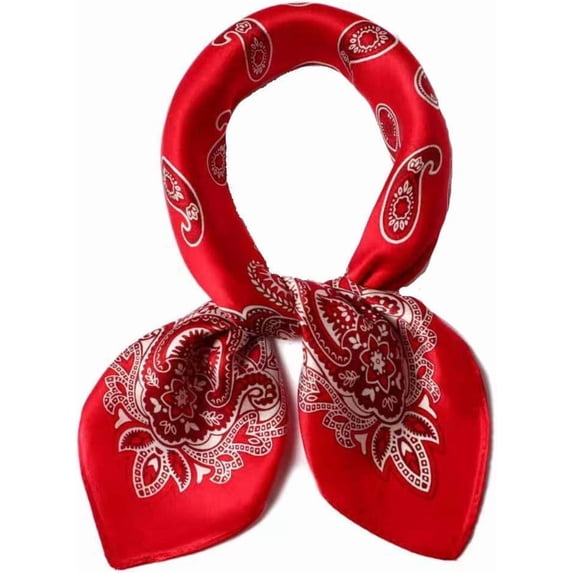 PTSPLLMY 100% Real Mulberry Silk Scarf -21'' x 21''- Lightweight Neckerchief –Women Men Small Square Digital Printed Scarves