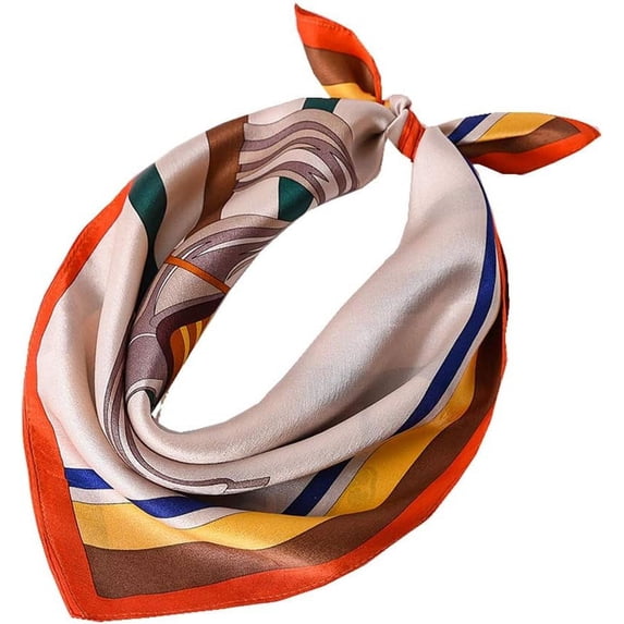 CHUNTIAN 100% Real Mulberry Silk Scarf -21'' x 21''- Lightweight Neckerchief –Women Men Small Square Digital Printed Scarves