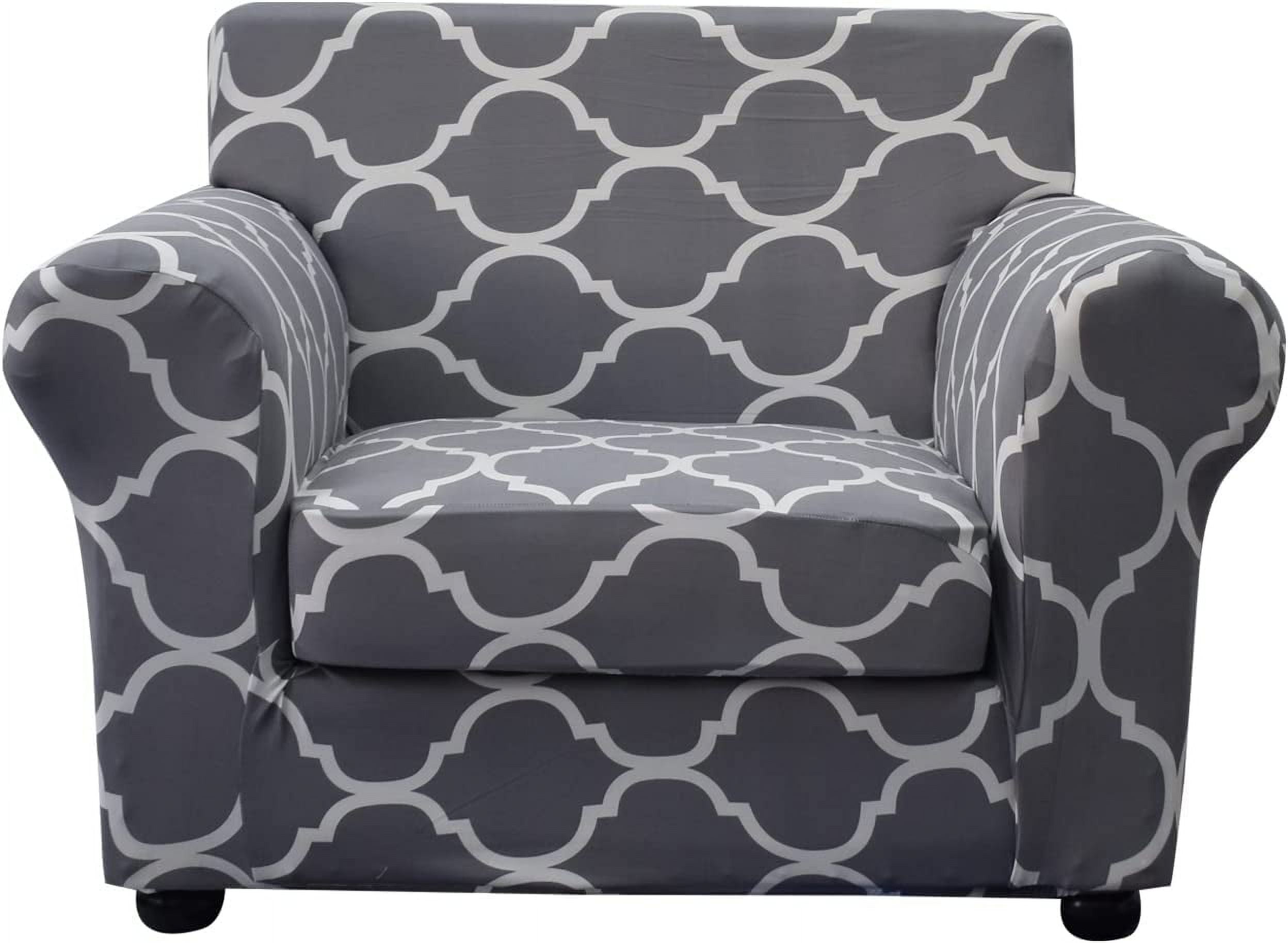 CHUNTIAN 2 Piece Chair Covers Printed Sofa Covers Couch Covers Washable Armchair Sofa Couch Slipcover Furniture Protector with Elastic Bottom for Living Room (Armchair, 20), Small