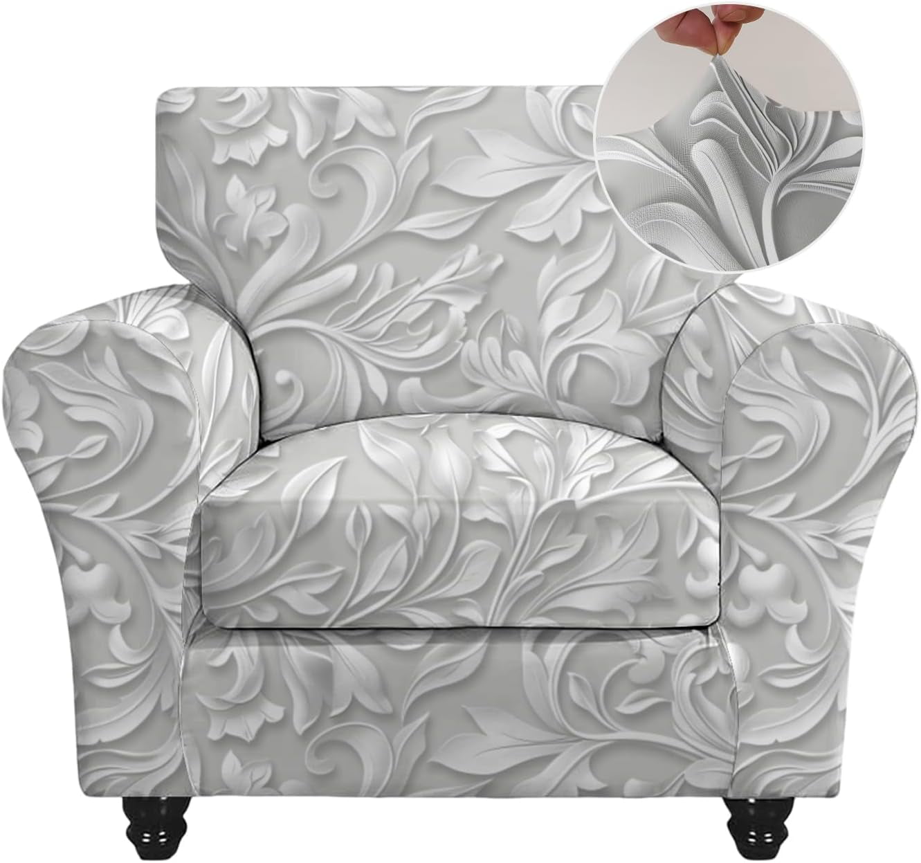 CHUNTIAN 2 Piece Chair Covers Stretch Arm Covers Chair Couch Covers ...