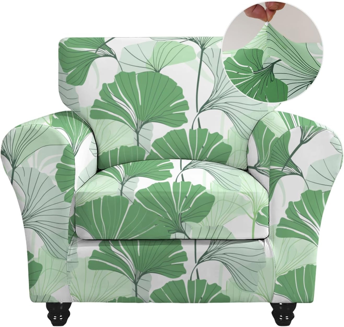 CHUNTIAN 2 Piece Chair Covers Stretch Arm Covers Chair Couch Covers ...