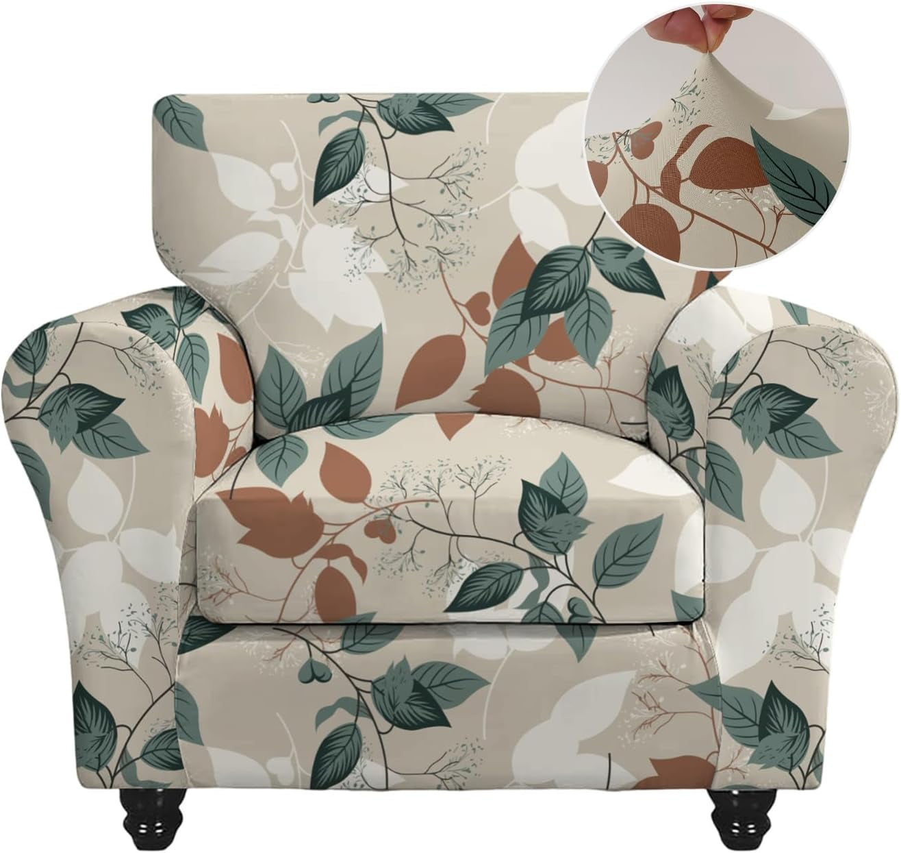 CHUNTIAN 2 Piece Chair Covers Stretch Arm Covers Chair Couch Covers ...