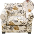 thumbnail image 1 of CHUNTIAN 2 Piece Chair Covers Stretch Arm Covers Chair Couch Covers, Armchair Slipcover with Separate Chair Cushion Cover, Floral Washable Chair Protector for Living Room (Armchair, Grey Flower), 1 of 5