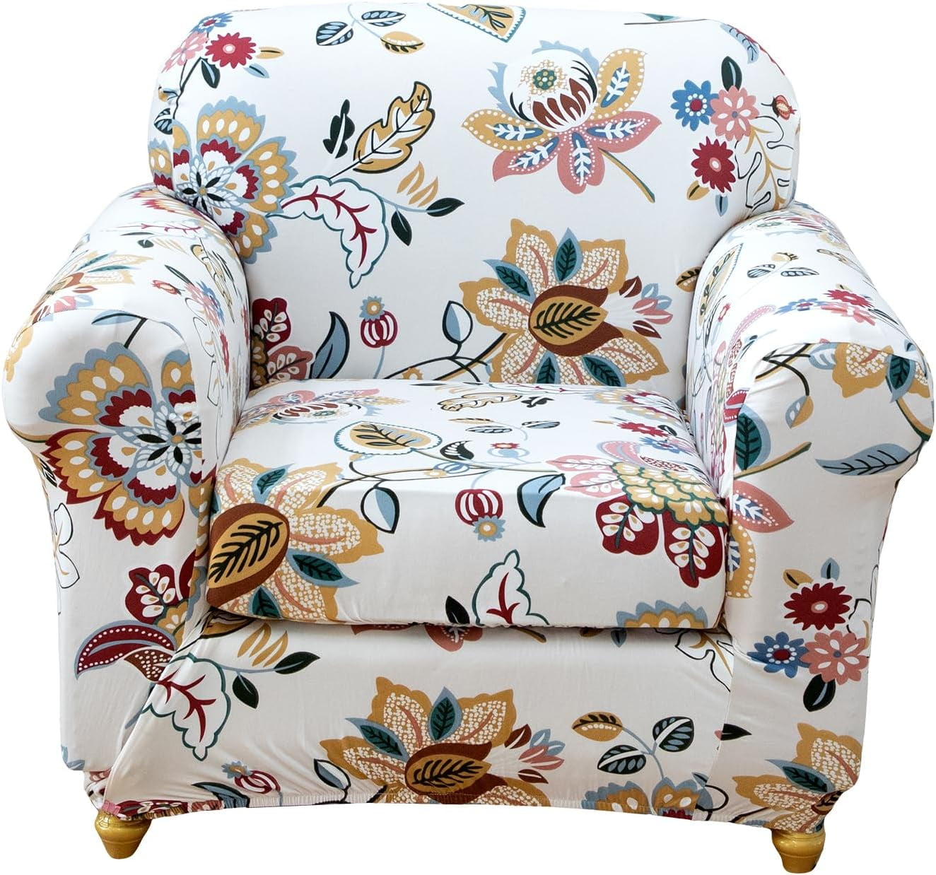 CHUNTIAN 2 Piece Chair Covers Stretch Arm Covers Chair Couch Covers ...