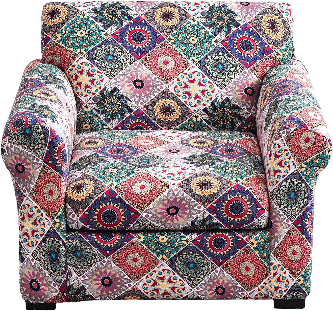 CHUNTIAN 2 Piece Chair Covers Stretch Arm Covers Chair Couch Covers ...