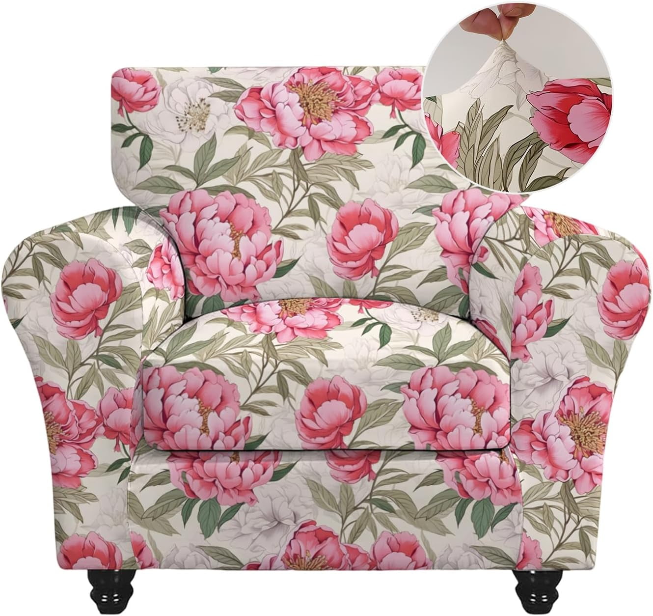 CHUNTIAN 2 Piece Chair Covers Stretch Arm Covers Chair Couch Covers ...