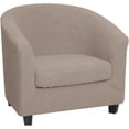 thumbnail image 1 of CHUNTIAN 2 Piece Club Chair Slipcover Stretch Barrel Chair Covers Solid Tub Chair Slipcovers Soft Armchair Covers Removable Furniture Protector Arm Chair Cover for Living Room,Green, 1 of 5