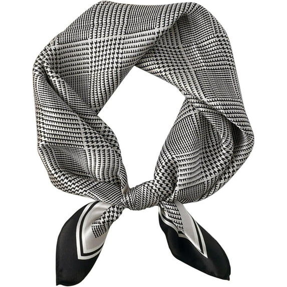 CHUNTIAN 27.5" Mulberry Silk Like Head Scarf Women's Fashion Square Neck Satin Scarfs for Bag Hair Scarves Gift