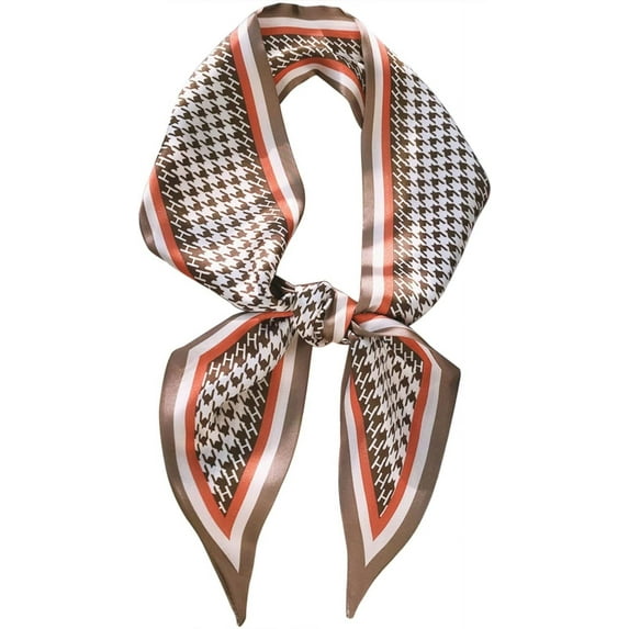 CHUNTIAN 27.5" Mulberry Silk Like Head Scarf Women's Fashion Square Neck Satin Scarfs for Bag Hair Scarves Gift