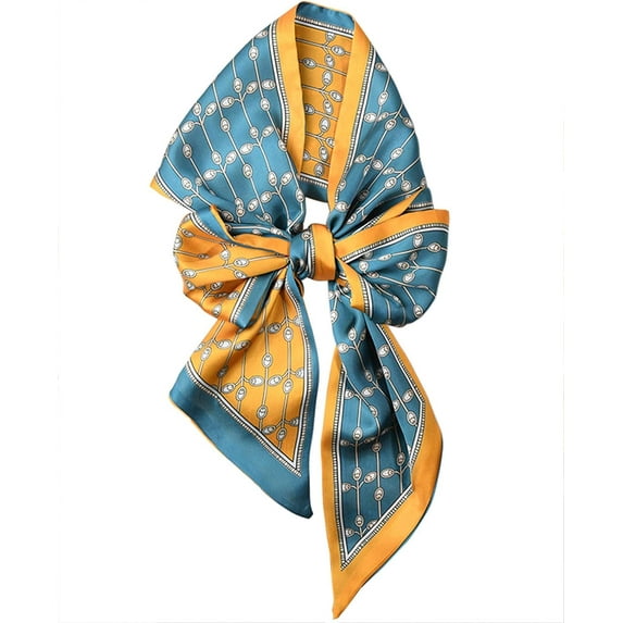 CHUNTIAN 27.5" Mulberry Silk Like Head Scarf Women's Fashion Square Neck Satin Scarfs for Bag Hair Scarves Gift