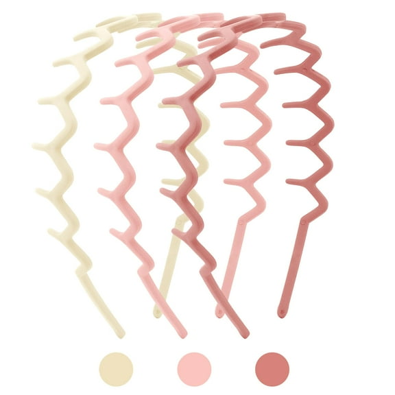 CHUNTIAN 3PCS Plastic Zig Zag Headbands for Women Trendy Zigzag Wavy Headband with Teeth, Squiggly Spike Headband, Spiky Claw Headbands for Women Tortoise Shell