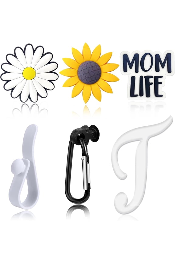 6pcs Letter Charms for Bogg Bag Accessories, Alphabet Lettering Bag Charms Compatible with Bogg Bag Original All Models,Insert Decorative Letter for Handbag Beach Tote Bag