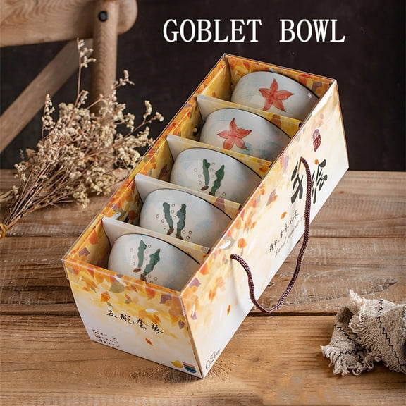 PTSPLLMY Ceramics Bowl Set 4.5Inch Lucky Cat Tableware Bone China Rice Salad Soup Dinner Porcelain Dinnerware Household Kitchen Supplies