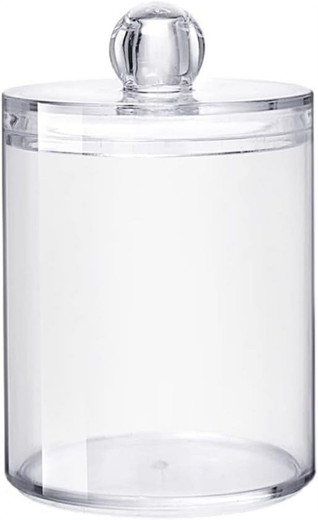 CHUNTIAN Clear Acrylic QTip Holder Bathroom Cotton Swab Dispenser