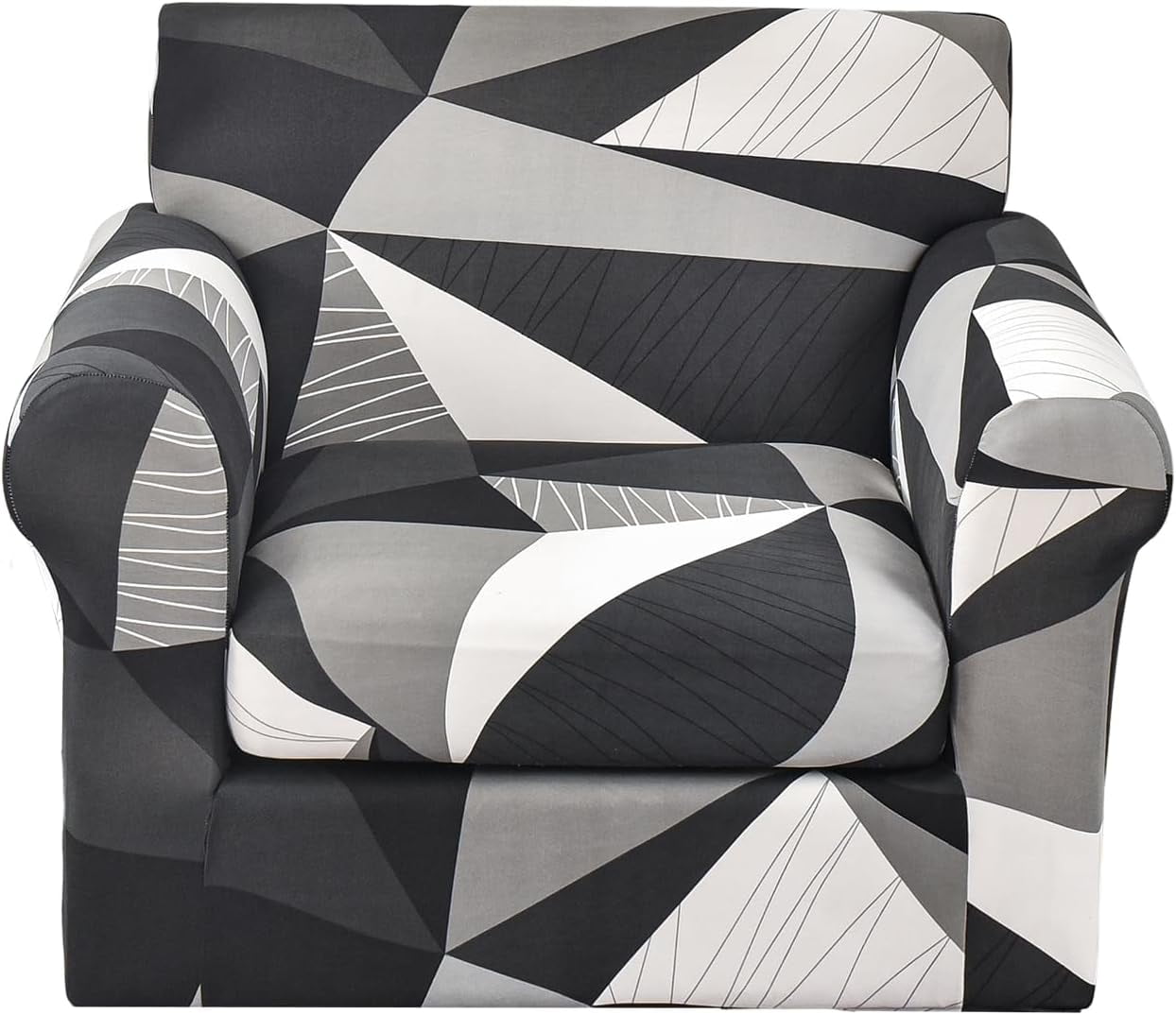 CHUNTIAN Couch Cover Chair Covers Printed Sofa Covers 2-Piece Stretch Armchair Sofa Couch Slipcover Sectional Couch Covers for Sofa Furniture Protector with Non Slip Elastic Bottom for Living Room