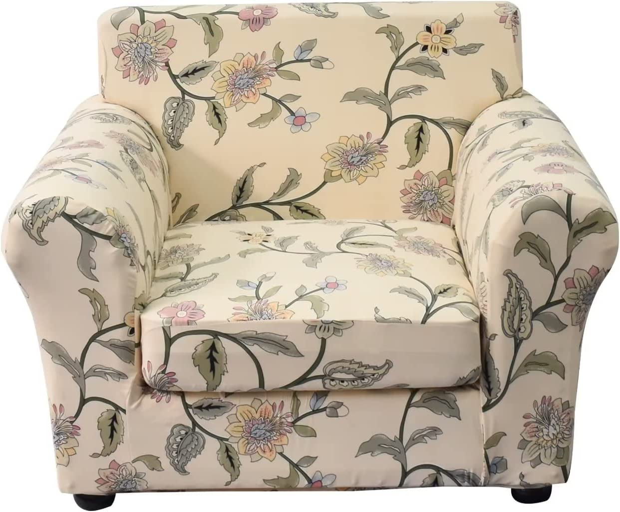 CHUNTIAN Couch Cover Chair Covers Printed Sofa Covers 2-Piece Stretch Armchair Sofa Couch Slipcover Sectional Couch Covers for Sofa Furniture Protector with Non Slip Elastic Bottom for Living Room