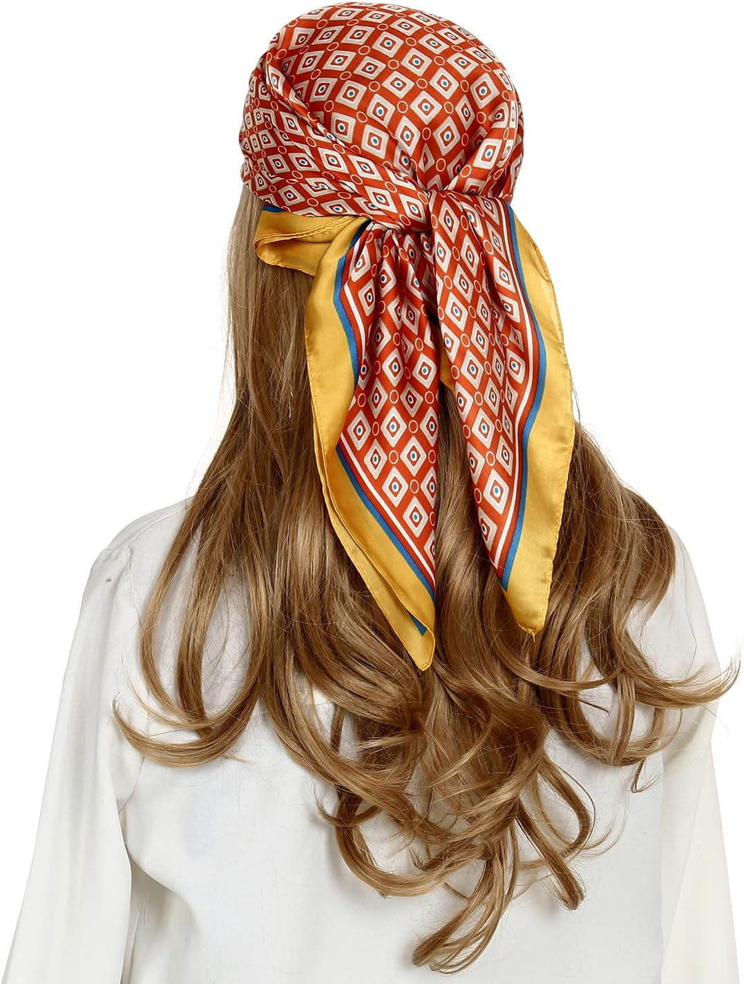 Louis Vuitton Designer Head Scarf: Silk Hair Scarf Women's Fashion