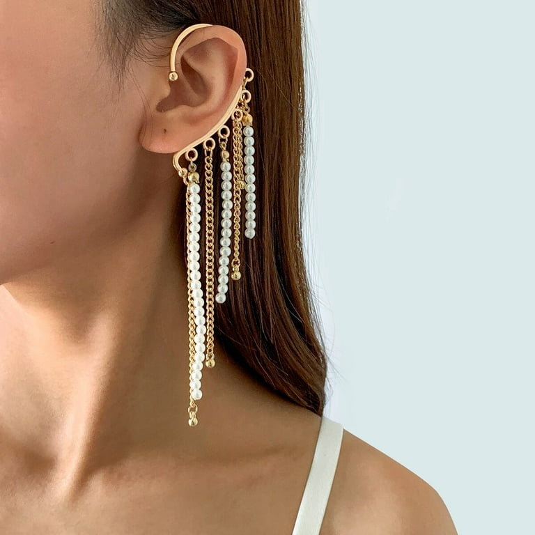 Fake long earrings deals