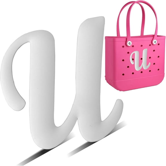 CHUNTIAN Letter Charms for Bogg Bag/Simply Southern Universal,Decorative Alphabet Insert Accessories for Bogg Rubber Beach Tote Bag,Your Name Initials or Word on Your Bogg Bag-M