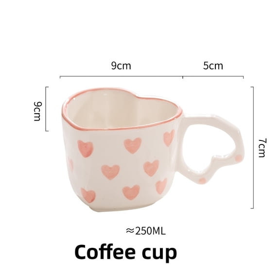 PTSPLLMY Middle East Style Coffee Tea Cup Creative Heart Cup Ceramics Milk Cups Porcelain Coffee Cups Wholesale Tableware Cups Gift