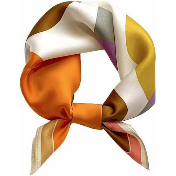 PTSPLLMY Mulberry Silk Scarfs Women Small Square Scarf 21" x 21" Breathable Lightweight Neckerchief Headscarf