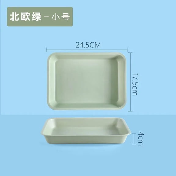 PTSPLLMY Plastic Rectangular Deepening Tray Deli Dish Bread Plate Breakfast Tray Multifunctional Cup Sundries Storage Kitchen Supplies