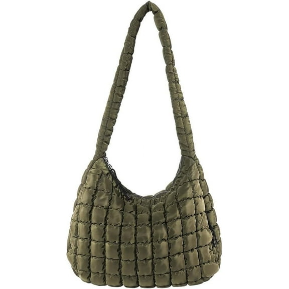 PTSPLLMY Quilted Tote Bag Puffer Bags for Women Large Quilted Bag Puffer Tote Crossbody Shoulder Bag Lightweight Puffy Tote Bag