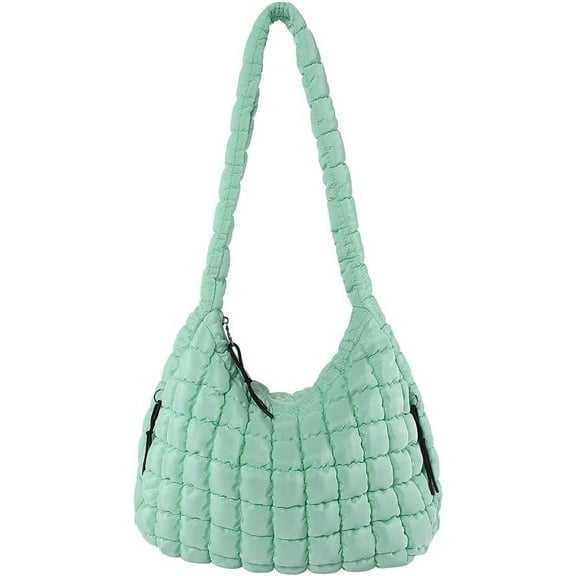 PTSPLLMY Quilted Tote Bag Puffer Bags for Women Large Quilted Bag Puffer Tote Crossbody Shoulder Bag Lightweight Puffy Tote Bag