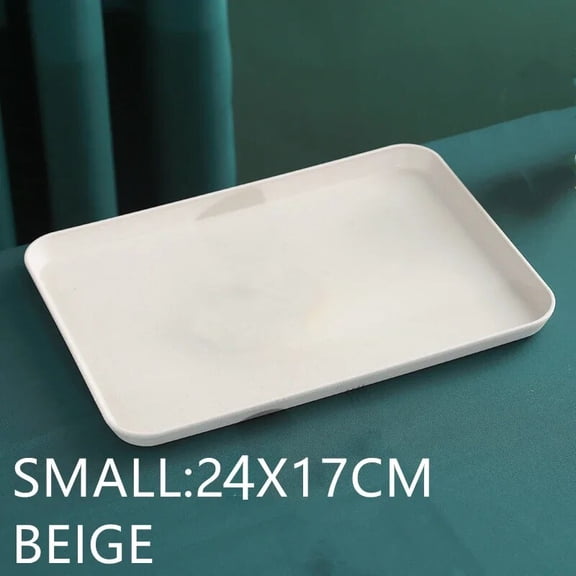 CHUNTIAN Rectangular Tray Wheat Straw Eco-friendly Bread Pan Plastic Storage Tray Cup Food Small Object Living Room Organizer Kitchen