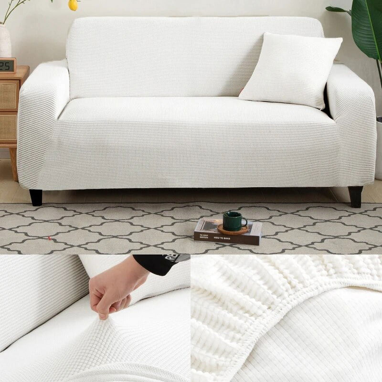 CHUNTIAN Sofa Cover for Living Room Thick Elastic Polar Fleece Cover for Sofa Couch Armchair 1/2/3/4 Seat L Shaped Corner Sofa Cover