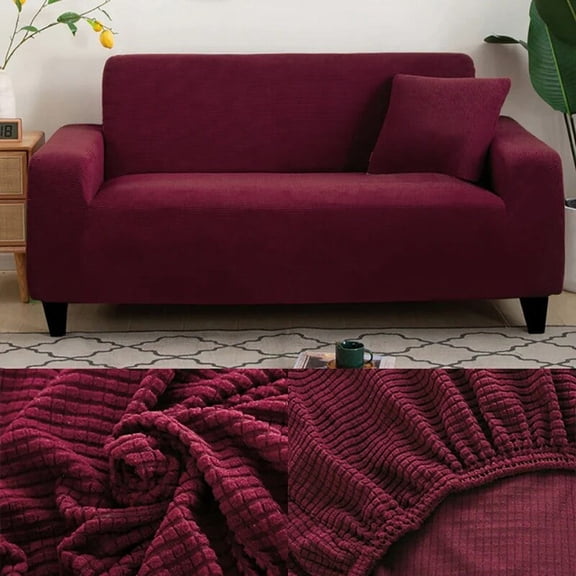 PTSPLLMY Sofa Cover for Living Room Thick Elastic Polar Fleece Cover for Sofa Couch Armchair 1/2/3/4 Seat L Shaped Corner Sofa Cover