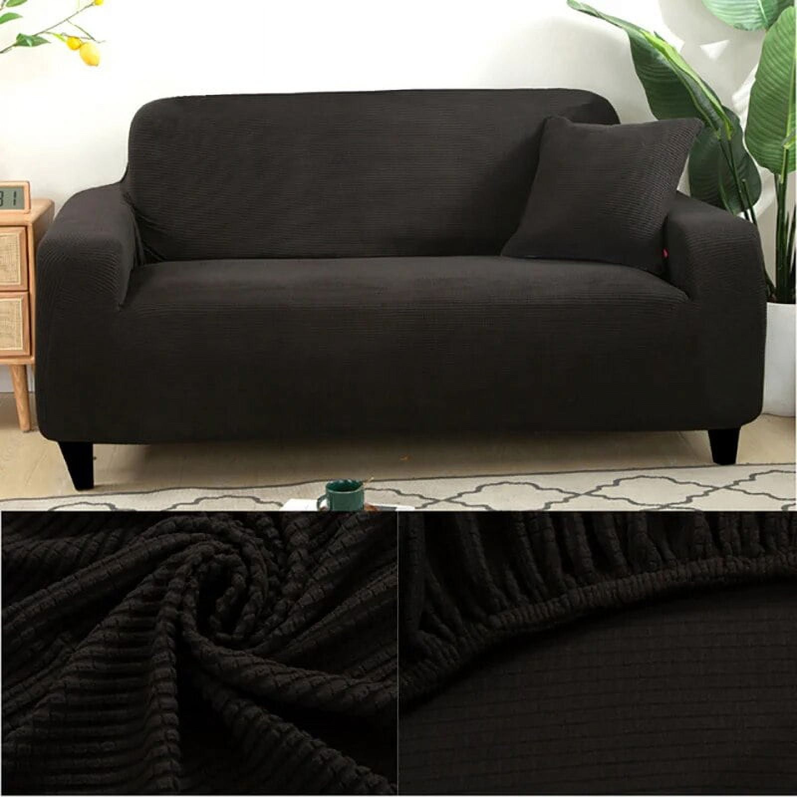 CHUNTIAN Sofa Cover for Living Room Thick Elastic Polar Fleece Cover for Sofa Couch Armchair 1/2/3/4 Seat L Shaped Corner Sofa Cover