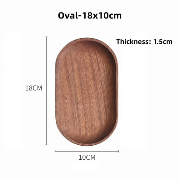 CHUNTIAN Solid Wood Serving Tray Oval Tea Tray Decorative Wood Plate Fruit Tray Vegetable Platter Home Bread Dessert Cake Plate Tableware