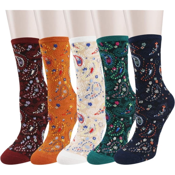 CHUNTIAN Sox Womens Funny Crew Socks Girls Cute Patterned Dress Socks Cotton Funky High Ankle Socks Athletic Mid-calf Socks